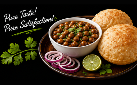 Chana Chole Bature indian curry dishes